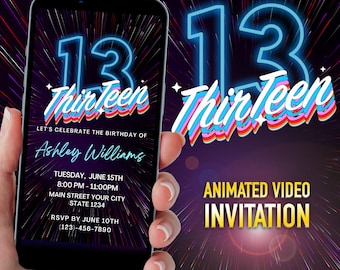 Star Trek 13th Birthday Invitation: Editable Text (Digital Download)