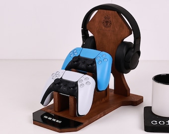 Personalized Controller Stand,  Man Gifts, Headphone Holder, Husband Anniversary Gift,  Boyfriend Birthday Gift, Sister Gamer Brother Gift