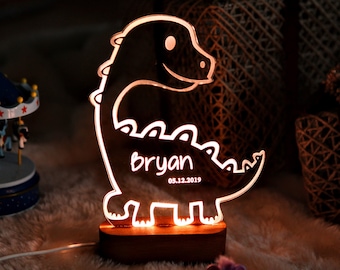 Personalisierte Dinosaurier Nachtlicht - Geschenke für Kinder - Kid Home Decor - Baby Shower Geschenke - 1. Geburtstagsgeschenke - Taufe Geschenke - Kinderzimmer Dekor