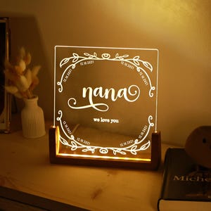 Personalized Mom Night Light - Gift for Mommy - Mom Christmas - Gift for Mom - Mom Birthday Gift - Nana Gift - Grandma Gift - Mother Gifts