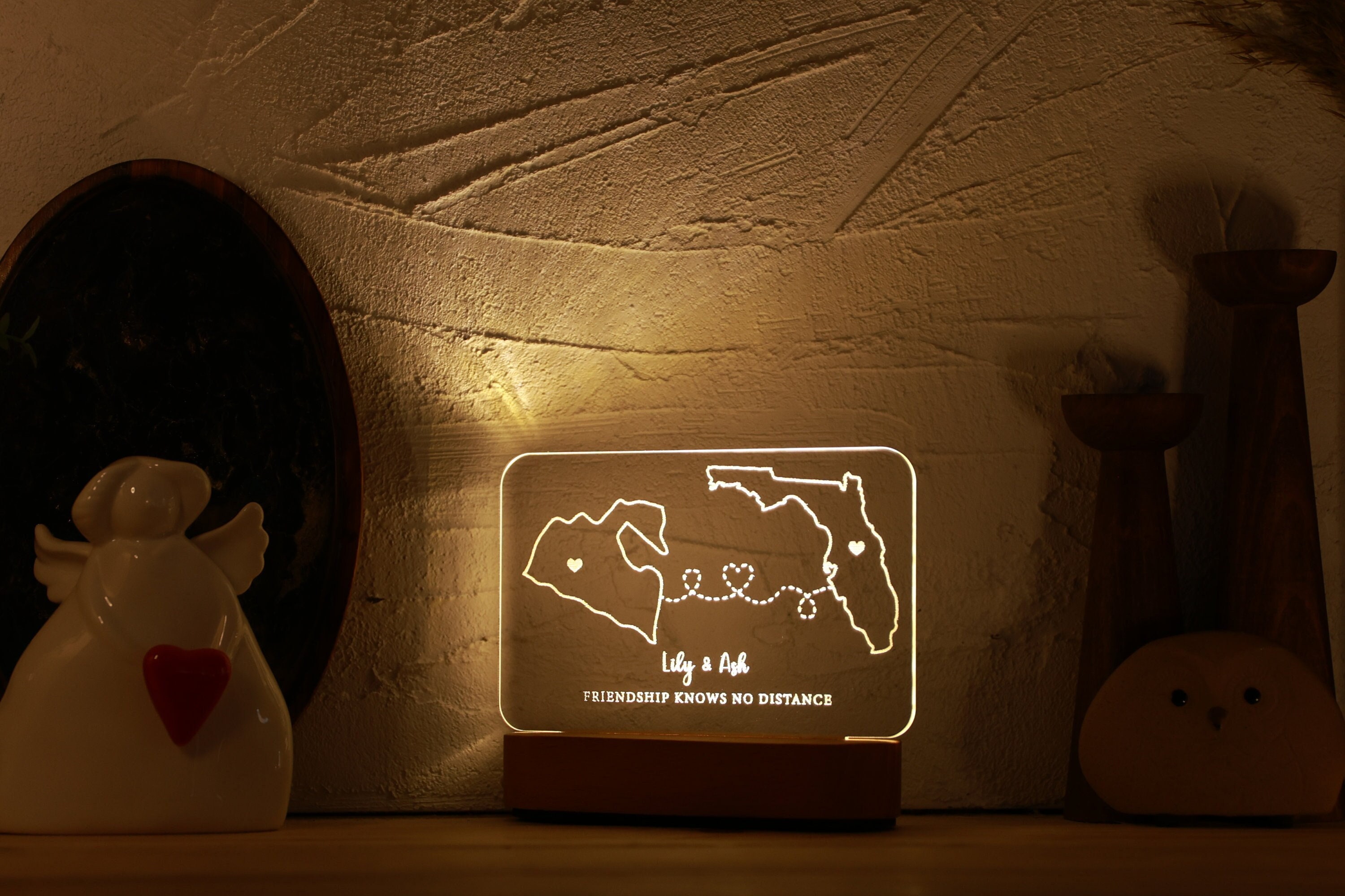 Friendship Lamp® Classic Design - Handmade in USA Wi-Fi Touch Lamp LED  Light for Long-Distance, Connection, Relationship, Friendship, Gift, Over  200