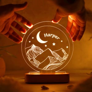Personalized Night Light for Kids, Baby Night Light, Custom Baby Gifts, Nursery Lamp, Personalized Baby Room Decor, Baby Shower Gift