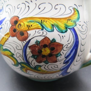 Vintage SANTUCCI DERUTA PITCHER Made in Italy. Italian Pottery Pitcher ...