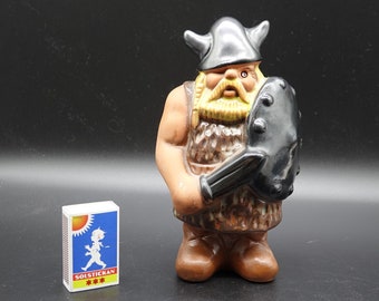 Vintage Ceramic VIKING by ROLF BERG Made in Sweden. Signed Figurine from the 70-80s