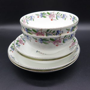 Vintage Pembroke Gold Trim door Aynsley, John Made in England Borden en Soepkommen met porseleinen stempel AYNSLEY Fine Bone China