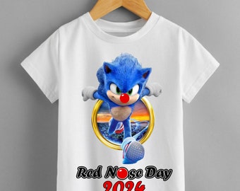 red nose day 2024 t shirt kids boys girls Fun Tee T-Shirt Top