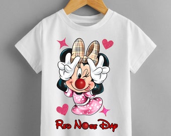 red nose day 2024 t shirt kids  girls Fun Tee T-Shirt Top