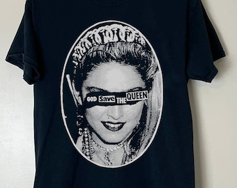 Chemise vintage Madonna God save the Queen pour les fans, t-shirt Madonna True Blue Retro des années 90, chemise Madonna Queen of Pop The Celebration Tour 2023