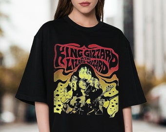 KGLW Live At Levitation 14 T-shirt vintage The Wholly Ghost, T-shirt vintage des années 90 King Gizzard And The Lizard Wizard PetroDragonic Rock Band