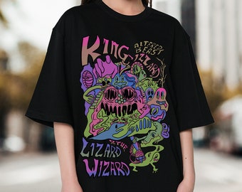 KGLW T-shirt vintage Altered Beast, King Gizzard And The Lizard Wizard Rock Band PetroDragonic Apocalypse 90s t-shirt vintage pour les fans