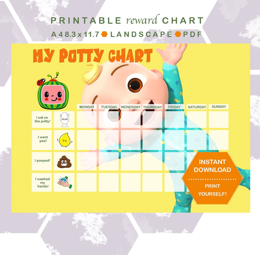 Baby Shark Potty Training Rewards Chart Printable Etsy Israel