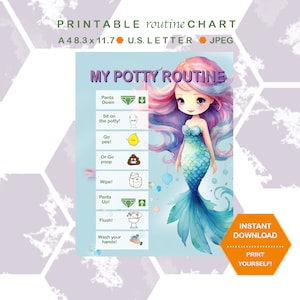 Fun, Play volledige gids voor zindelijkheidstraining, MERMAID-ontwerp om je kind aan te moedigen elke stap op zijn reis naar zindelijkheidstraining te zetten