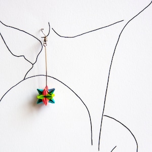 Handmade origami earrings made with love