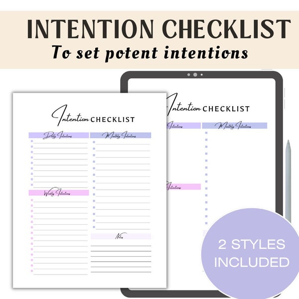 Intention Cards - Etsy