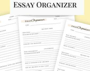 Digitale essayplanner, studentenpapierorganisatie (pdf-download)