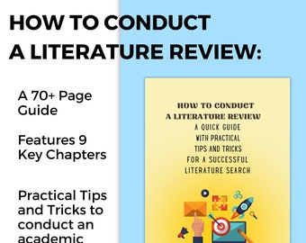 How to Conduct a Literature Review Guide | Student Help | Successful Academic Literature Search | For Thesis, Dissertation, Research Project