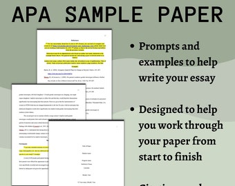 APA 7th edition Sample Student Thesis Paper Template, Graduate School, Research Project