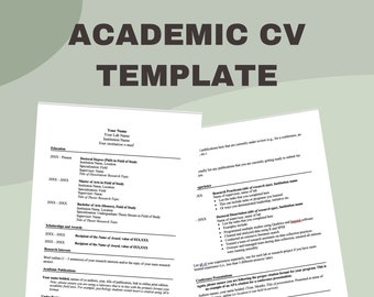 Modelo de Currículo Acadêmico Minimalista | Candidaturas para Pós-Graduação (Word)