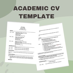 Modello di CV accademico minimalista / Curriculum vitae accademico semplice / Applicazioni e programmi per studenti universitari, scuole di specializzazione, master, dottorati