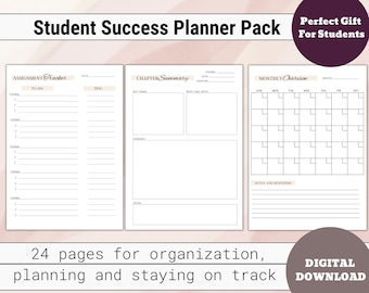 Academische studieplanner, cursusorganisator, studentensucces (digitale download)