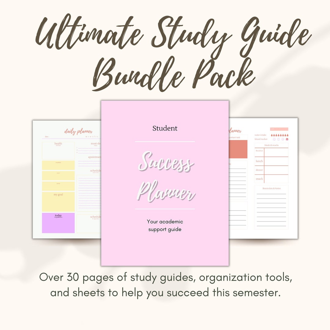 Student Study Planner Bundle, Academic Digital Journal (PDF) - Etsy