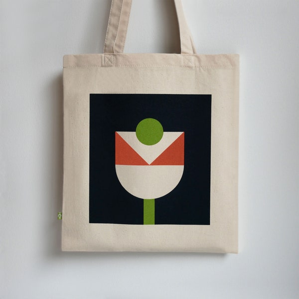 Tote Bag Solide Motif Graphique Minimaliste Sac Fourre-Tout En Toile Ecologique Réutilisable