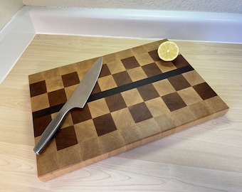 Tabla de cortar de fibra de nogal, arce y cereza