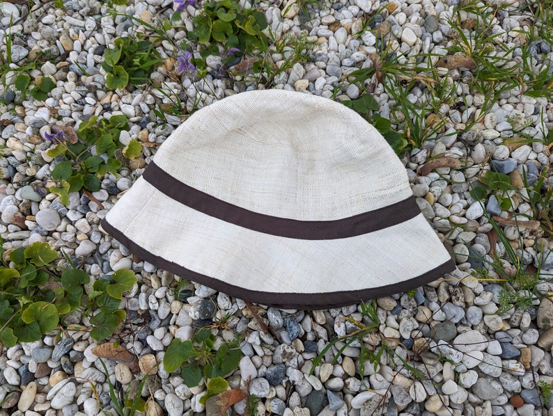 Hemp bucket hat, Linen bucket hat, eco-friendly hat, handmade hat, Fashion Bucket Hat, Women Hat, Adult Unisex Bucket hat Hemp nature brown-L