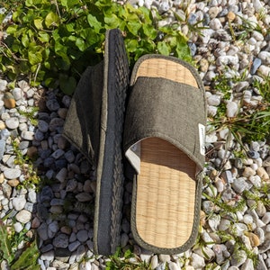 Cinnamon Seagrass slippers, Home indoor slippers, handmade slippers, women slippers, men slippers image 5