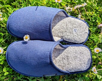 Linen Bamboo Winter Slippers with Cinnamon Scented, Vegan slippers for men - women Slipper