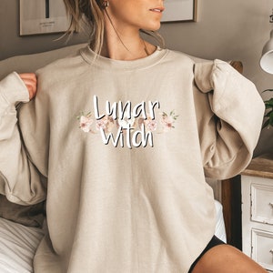 Lunar Witch Sweater, Moon Witch Sweater, Lunar Witch Shirt, Moon Witch Apparel, Witch Types, Moon Sweater