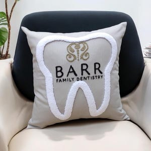 Company Pillow, Custom Pillow Cases,Your Logo Punch Needle Pillow, Logo Pillow, Office Decor Pillow, Company Logo Pillow,Embroidered Pillow