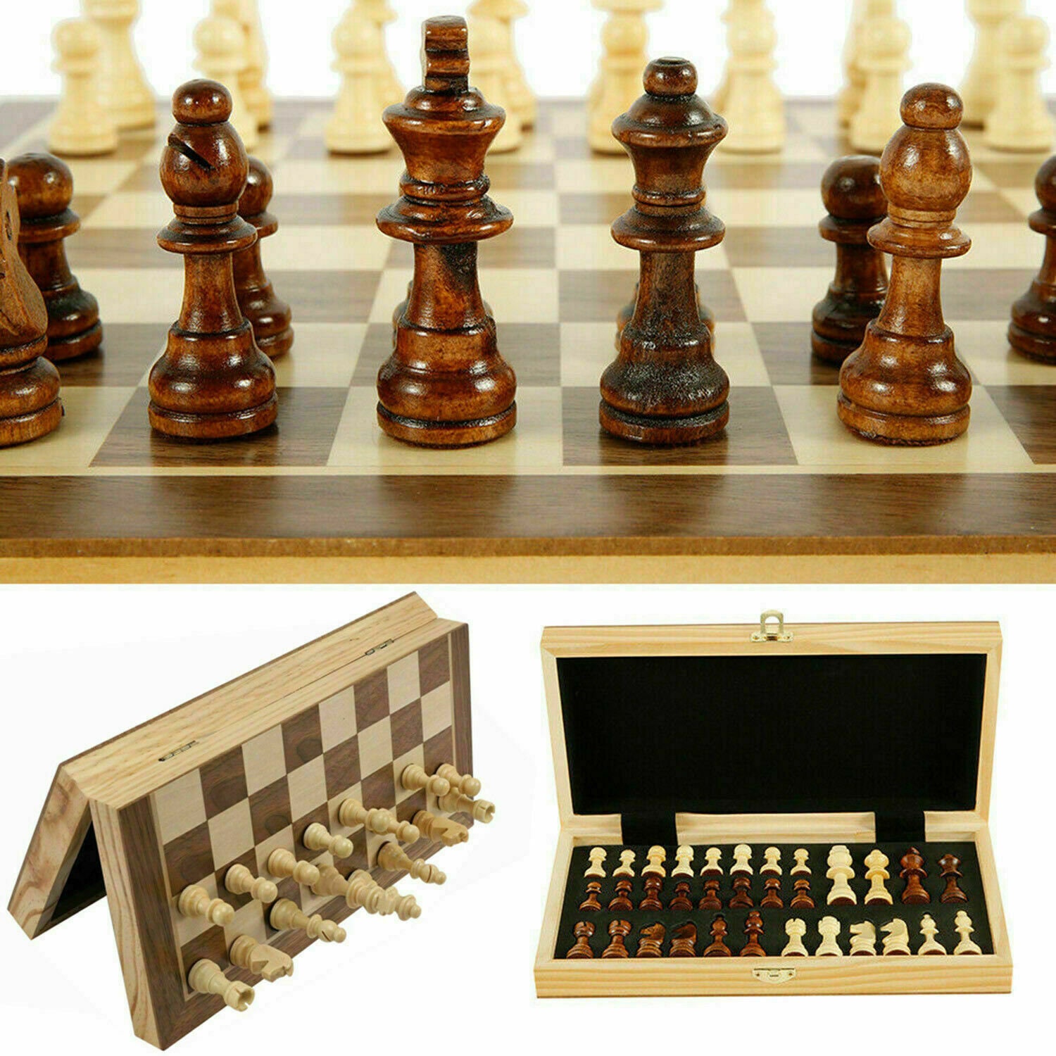  15 Metal Chess Sets for Adults Kids with Zinc Alloy + Acrylic Chess  Pieces & Portable Folding Wooden Chess Board Travel Chess Set Board Game  Gift – Elegant Metal Chessmen 