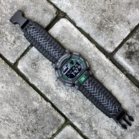 Watch Band With Buckle Black Grey - Etsy