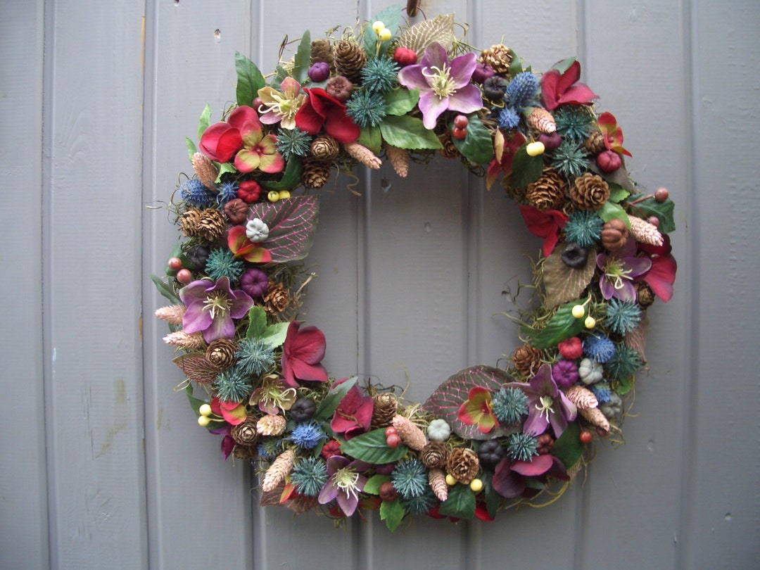 Luxury Hellebore and Thistle Wreath for Spring & Summer - Etsy