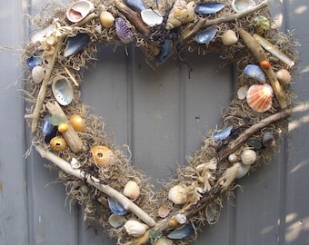 Beachcomber Wreath for Wall or Door from all-natural materials, Summer Wreath, Beach Wreath, Holiday Momento
