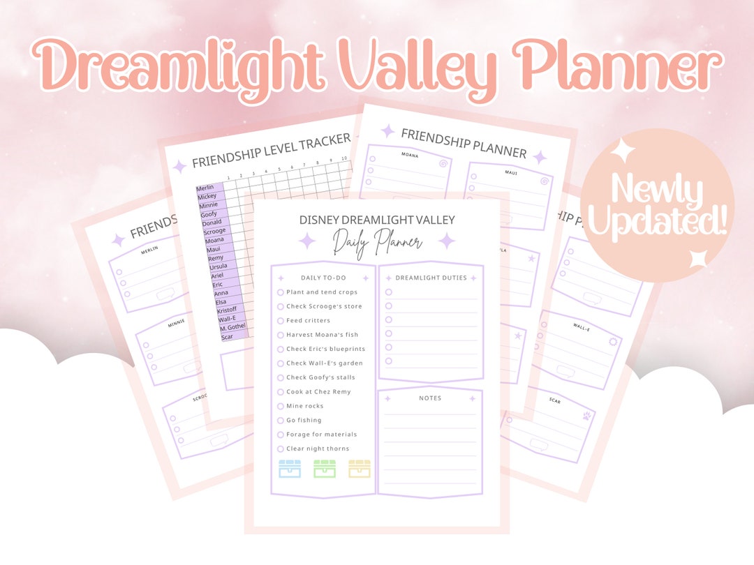Dreamlight Valley Planner Dreamlight Valley Guide Cozy Gaming Guide