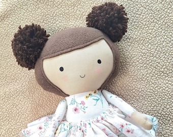 Personalized Doll, Fabric Doll, Heirloom Doll, Ready to ship doll, Rag Doll, Dress Up Doll, Handmade Doll,