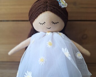 Unique handmade doll, personalized doll, heirloom doll, cloth doll, girls gift, fabric doll, Toddler Easter Gift, Personalized Cloth Doll
