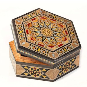 Parel sieradendoosje | Luxe handgemaakte inlays |  Vintage en antieke herinneringsopbergdoos | Parelmoer | Gratis DHL Express