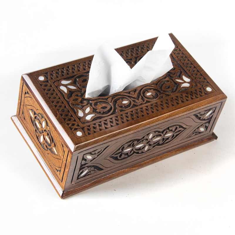 Tissue Box Cover - Boxwood Wreath