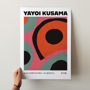 Yayoi Kusama Wall Art, Exhibition Poster, Yayoi Kusama Digital Download, Colorful Wall Art, Office Hanging, Japanese Art,Yayoi Kusama Poster
