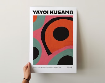 Yayoi Kusama Exhibition Poster: Colorful Japanese Art (Digital Download)