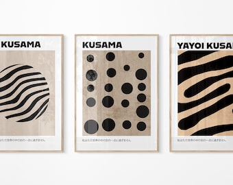 Yayoi Kusama abstrakte Kunst Druck, digitaler Download, druckbares Poster, japanische druckbare Kunst Kusama Digitaldruck, Yayoi Kusama Wandkunst.