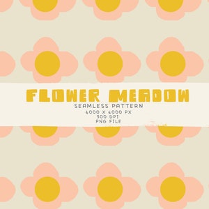 Diseño floral moderno, flores coloridas, motivo floral, decoración floral, flores amarillas y rosas, patrón floral, descarga digital.