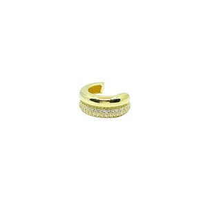 Dainty Pave CZ Hinged Conch Ear Cuff Earrings
