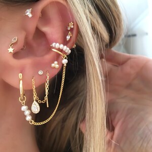 Chain Earrings , Gold chain Earrings, Long Chain Earrings