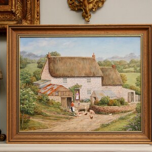 Millie Jackson (XX - ) A Cornish Farm Cottage, Oil on Canvas ...