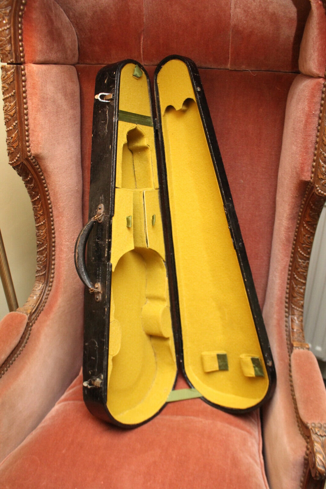 A Well Preserved C19th Wooden Violin Case With Later Lime Etsy