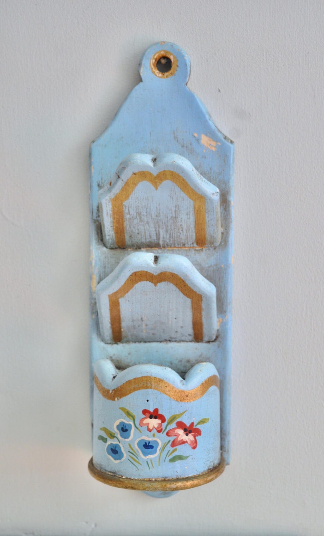 A Vintage Rustic Wooden Letter Rack, Country Cottage, Farmhouse, Hand ...